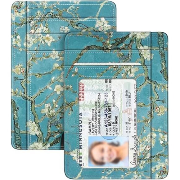 Slim Minimalist Front Pocket Wallet, RFID Blocking Credit Card Holder Card Cases - Picture 8 of 8